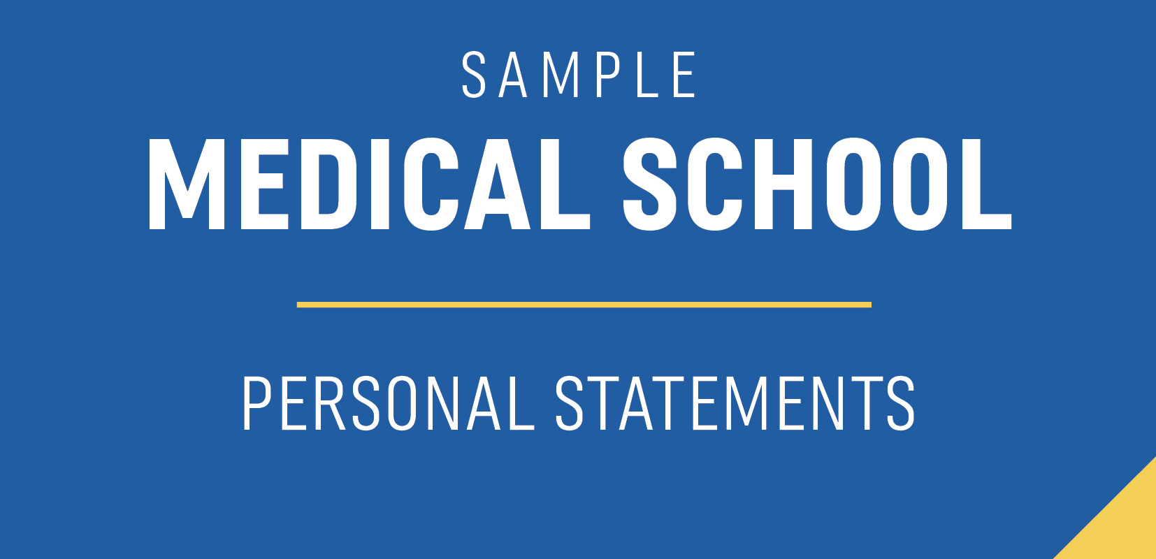 Medical School Personal Statement Examples Accepted